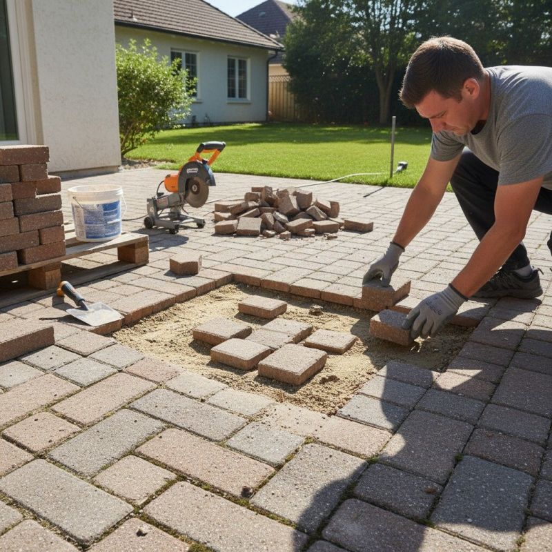 Sunken Brick Pavers Repair