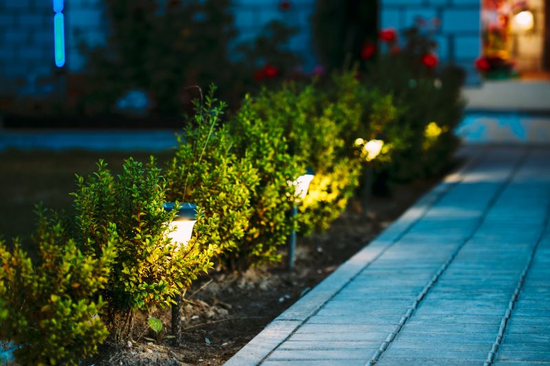 Lighting accents on paver surface