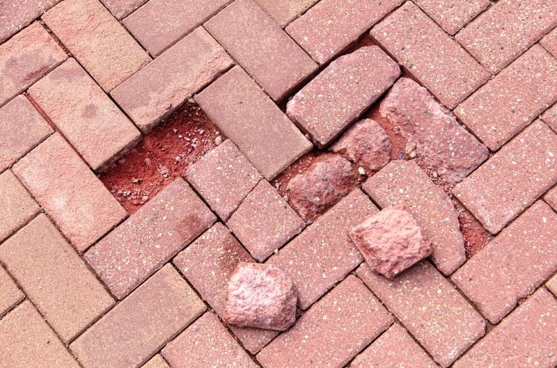 Sunken Brick Pavers Repair